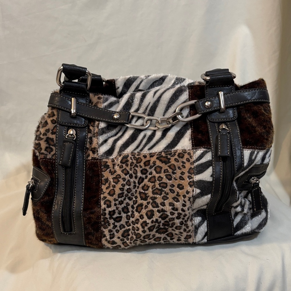 Stylish Animal Print Patchwork Women's Bag